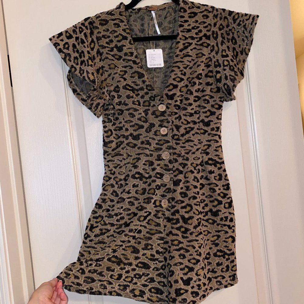 Cheetah Print Romper